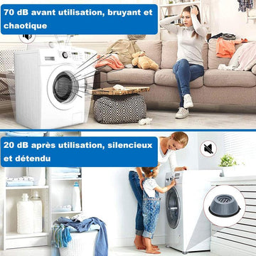 Soporte lavadora antivibraciones (4 piezas)