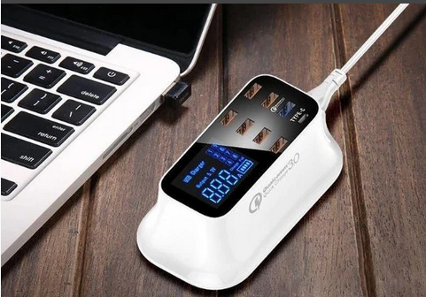Chargeur Rapide USB 8 Ports 3.0 Affichage LCD