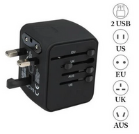 Adaptador de viaje universal de carga rápida con puertos USB tipo C 