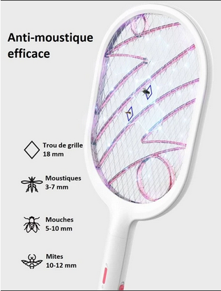 Raqueta antimosquitos recargable 